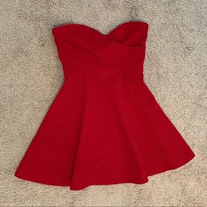 Red mini dress!